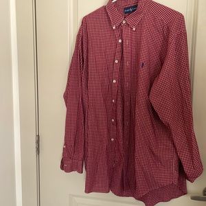 Ralph Lauren red gingham shirt 17 34/35